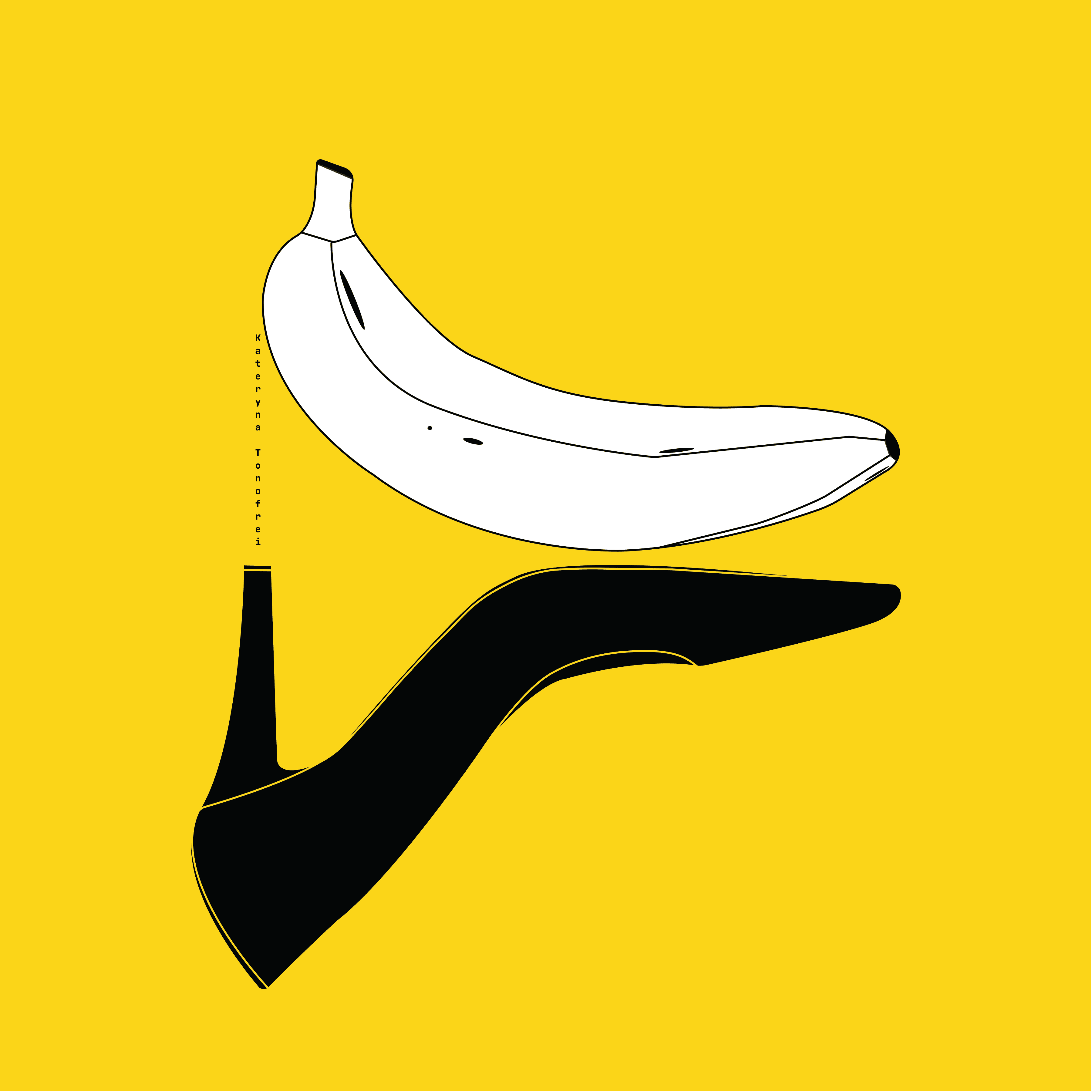 Banana Shoe graphic illustration