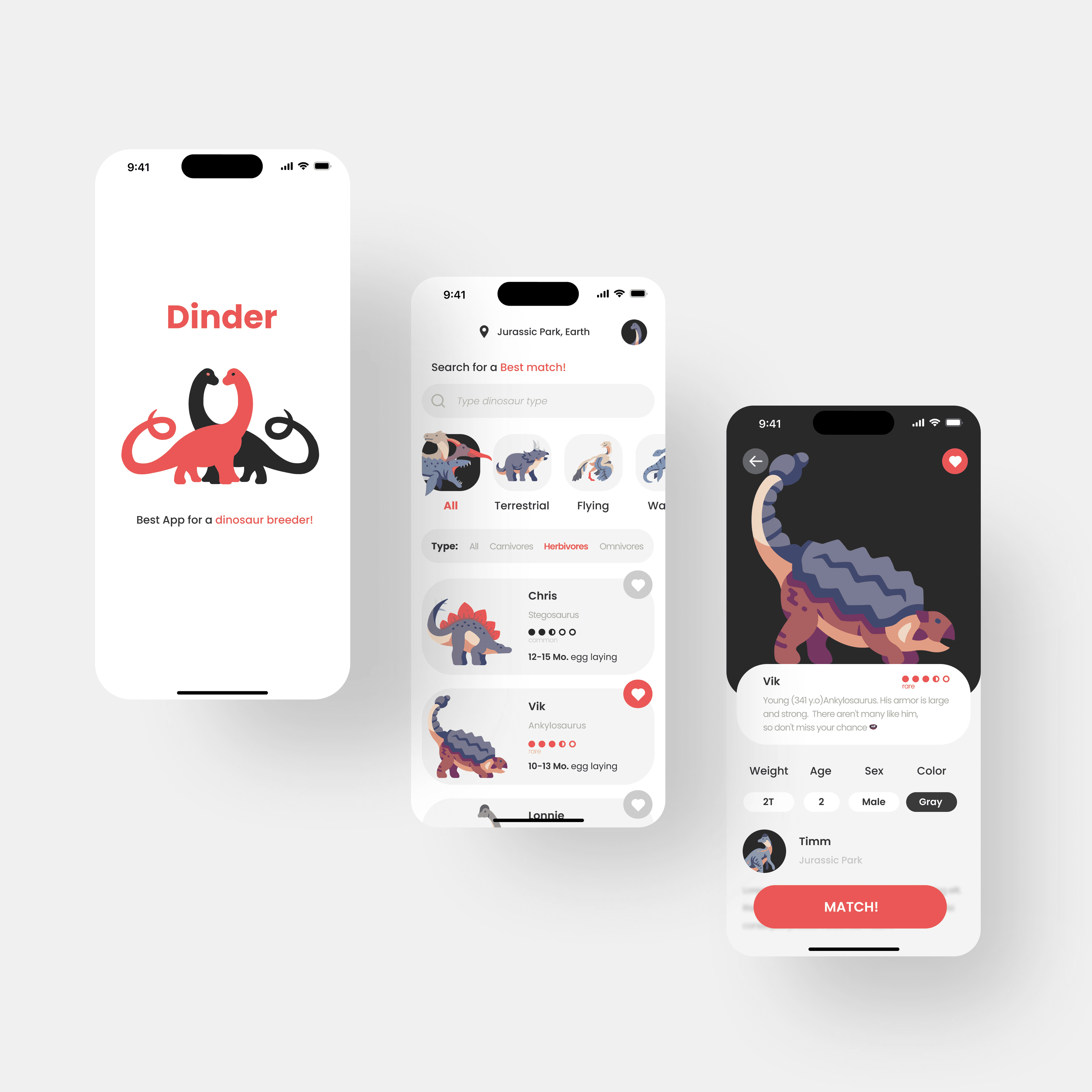 Dinder project screenshot
